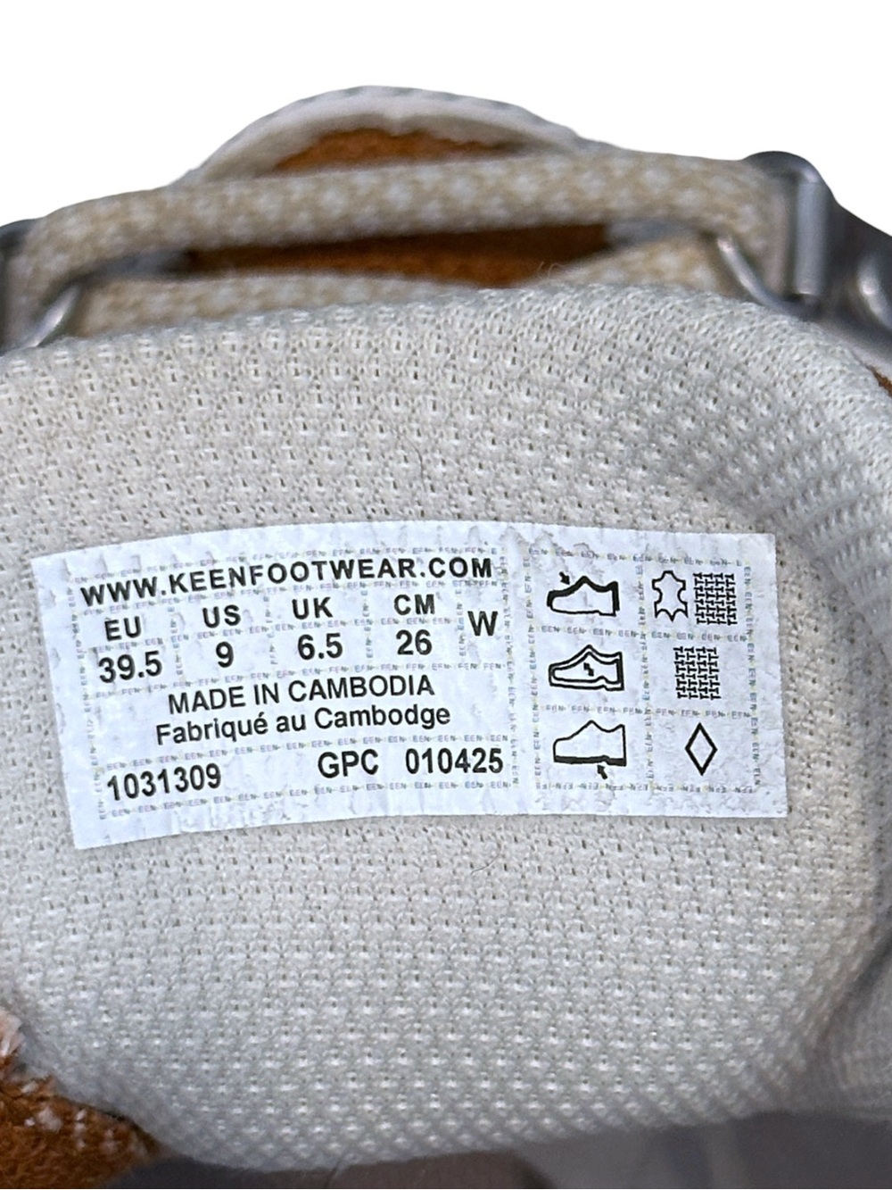 KEEN Kosa Leather Lug Sole Oxford Sneakers Silver Birch White/Pecan Brown 9 $150 - Picture 7 of 7